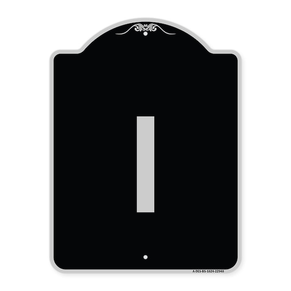 Sign with Letter I Heavy-Gauge Aluminum Architectural Sign, 24" x 18", BS-1824-22948